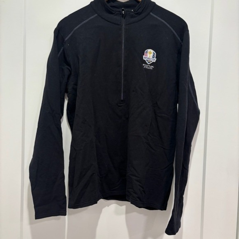 Tasc Performance Mens Ryder Cup 2020 Whistling Straits Black 1/4 Zip Pullover L